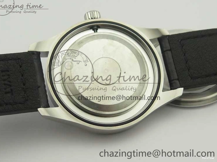 MIROTIME 0718 Supportive Mark XVII IW326501 MKS 1:1 Best Edition Black Dial On Black Leather Strap MIYOTA 9015 V 7208